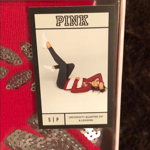 NWT PINK University Quarter Zip & Legging Set - Picture 6 of 6